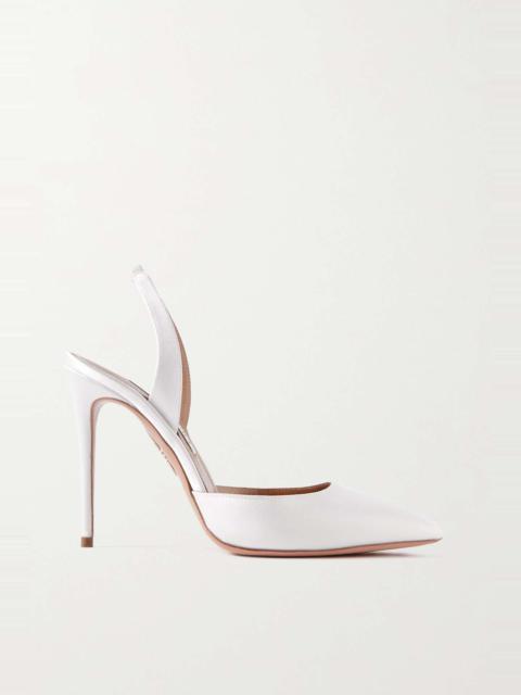 So Nude 105 satin slingback pumps