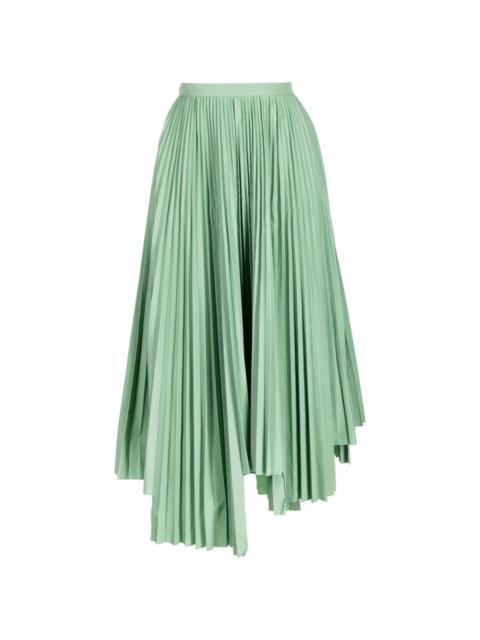 asymmetric pleated skirt