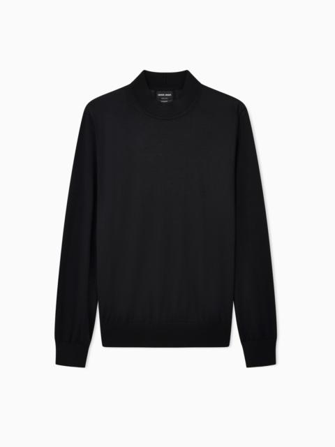 GIORGIO ARMANI CASHMERE AND SILK TURTLENECK SWEATER