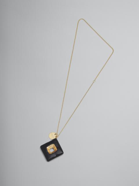 Marni TRAPEZE BLACK NECKLACE