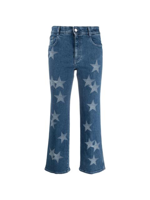 star-print straight-leg jeans