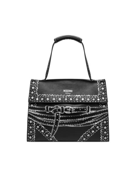 Moschino chalk-print shoulder bag