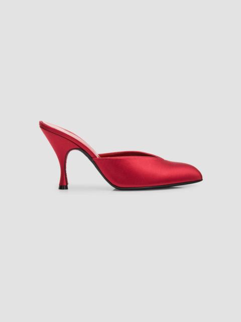 herbert levine Women's Sitting Pretty 95MM Satin Mules - Satin Beth Red