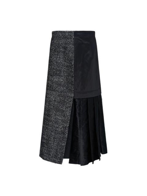 Erdem Salt & Pepper Wool Midi Skirt