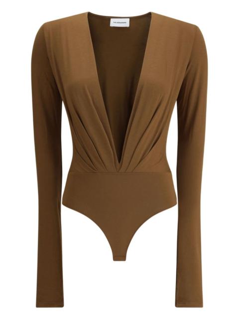 THE ANDAMANE V-neck long-sleeve bodysuit