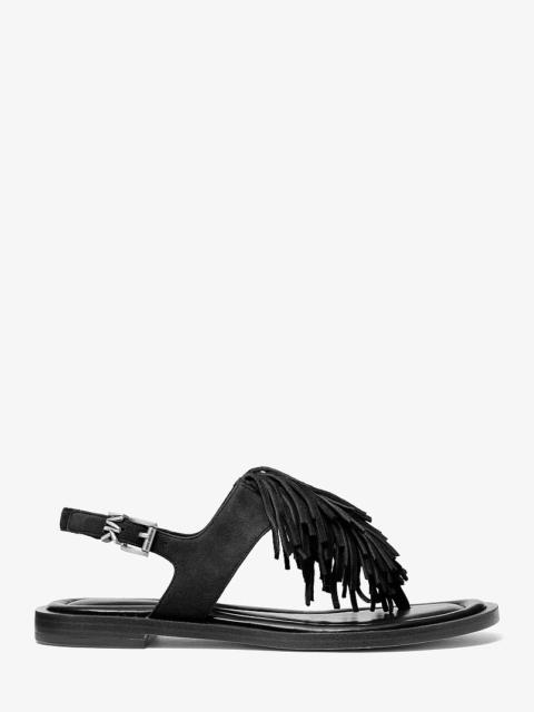 MICHAEL KORS Indra Fringed Suede Sandal