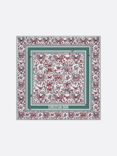 Dior Toile de Jouy Papillon 90 Square Scarf