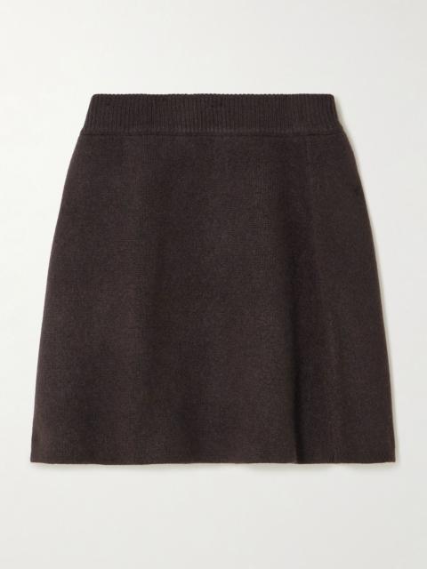 LISA YANG Clare cashmere mini skirt Brown