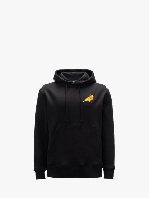 ★J W ANDERSON★ Canary embroidery hood black JW0186PG163299 JW Anderson Canary Embroidered Cotton Drawstring Hoodie