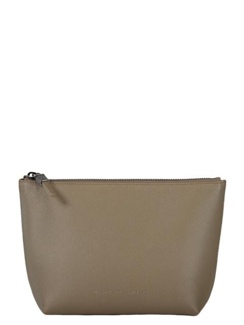Brunello Cucinelli Shiny Zipper Pouch