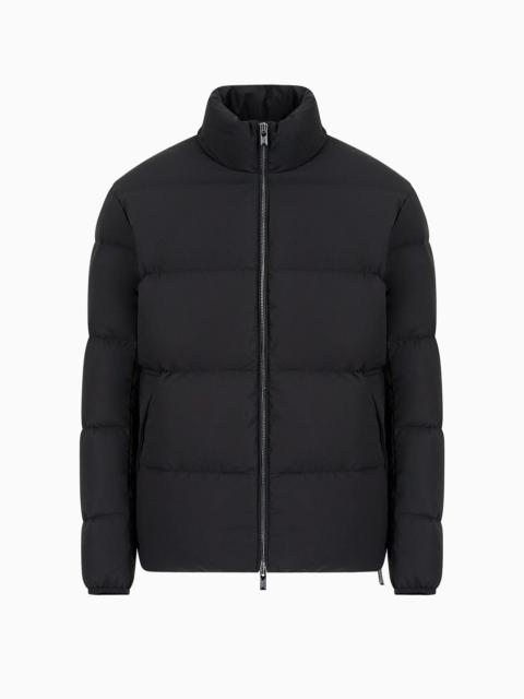 EMPORIO ARMANI Quilted nylon, full-zip puffer jacket