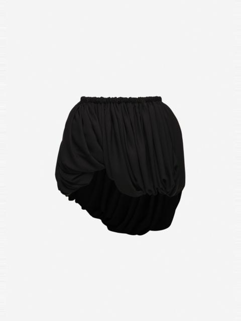 MAGDA BUTRYM Twisted bubble mini skirt in black