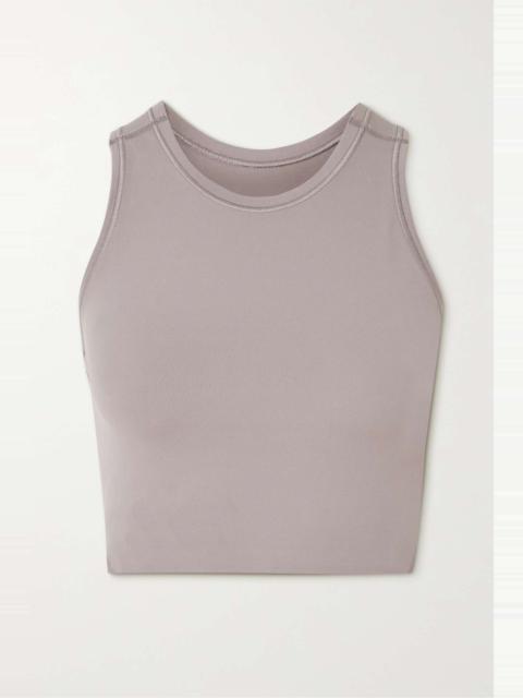 On + NET SUSTAIN Movement cropped stretch recycled-jersey top