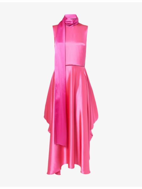 Roksanda Aela Hammered Satin Maxi Dress