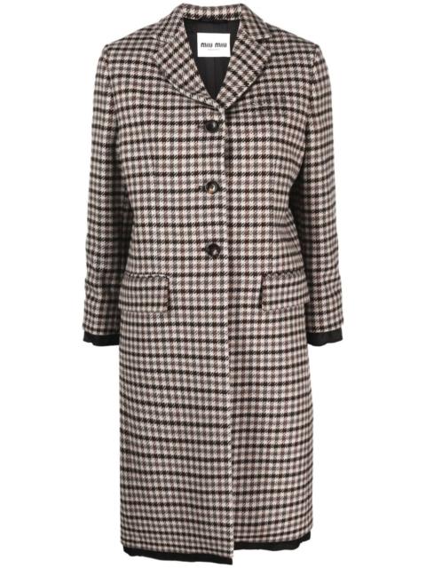 Miu Miu houndstooth-pattern single-breasted coat
