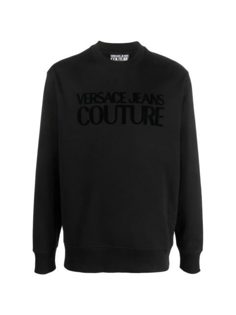 VERSACE JEANS COUTURE debossed-logo cotton sweatshirt