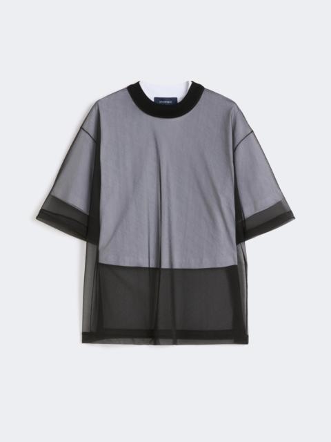 Sportmax OTTELIA Cotton overlay T-shirt - OPTICAL WHITE