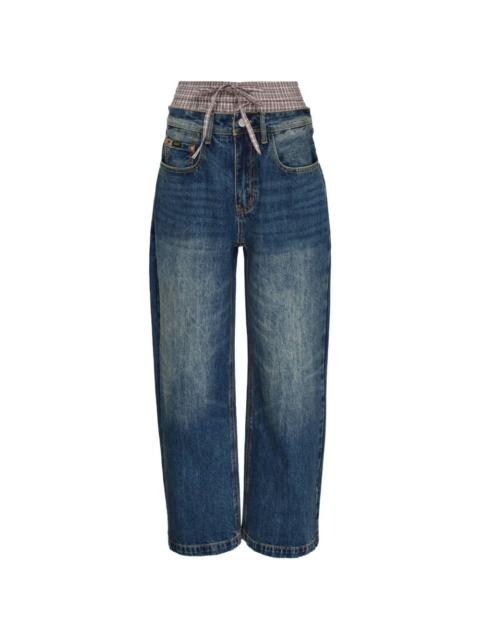 Andersson Bell Trunk layered-waist jeans