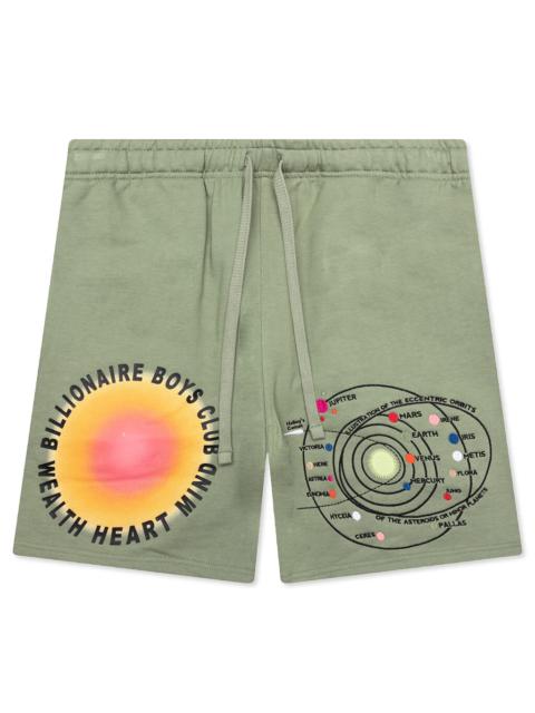 BILLIONAIRE BOYS CLUB BB AURA SHORTS - OIL GREEN