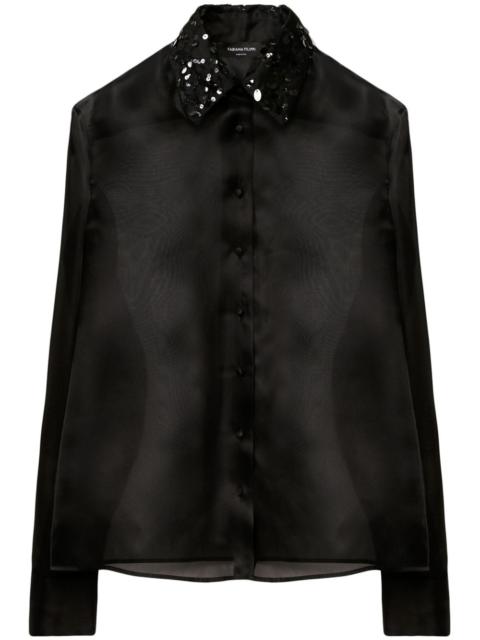 FABIANA FILIPPI sequined organza shirt