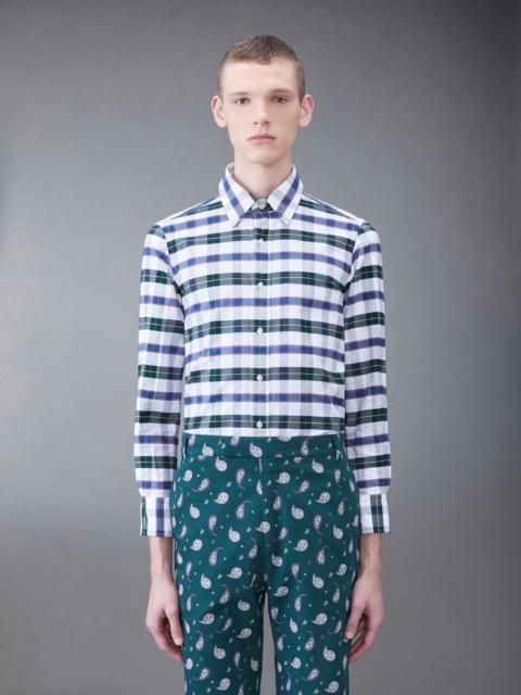 Thom Browne Tartan Oxford Straight Fit Shirt