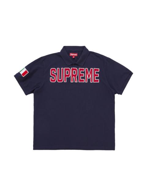Supreme x True Religion® appliqué polo shirt - FW25KN3 NAVY