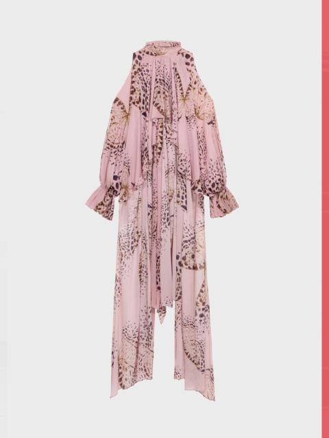 Blumarine ASYMMETRIC PRINTED GEORGETTE BLOUSE