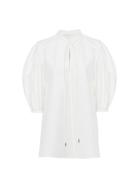 TIE-DETAIL TUNIC SHIRT