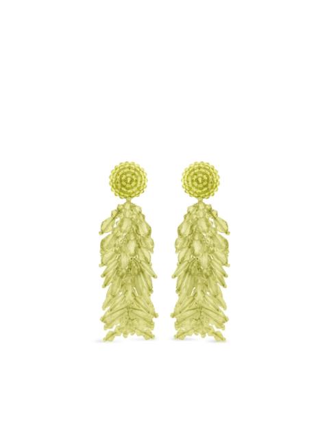 Oscar de la Renta beaded drop earrings