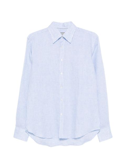 Canali gingham-pattern shirt