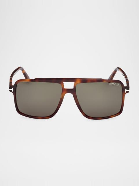TOM FORD Men's Kemp Acetate Square Sunglasses