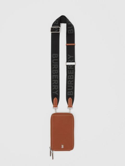 Burberry Grainy Leather Phone Case with Detachable Strap
