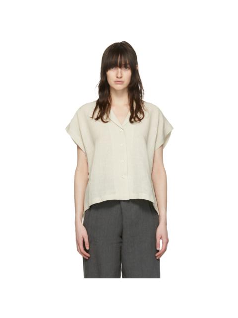 ARCH THE Beige Linen Shirt