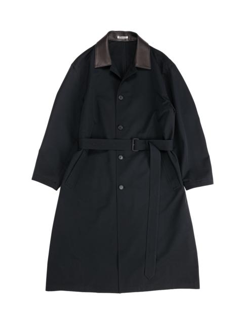 AURALEE Wool Max Canvas Coat Black