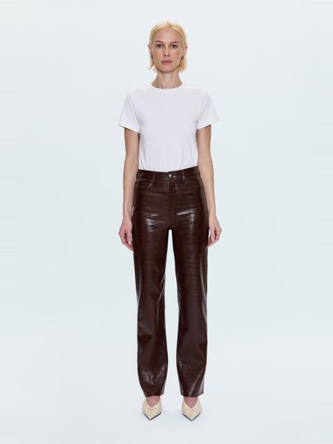 PISTOLA CASSIE SUPER HIGH RISE STRAIGHT PANT - TOBACCO CROC