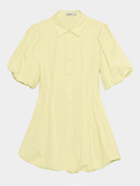 SIMKHAI Cleo Balloon Pintuck Mini Dress