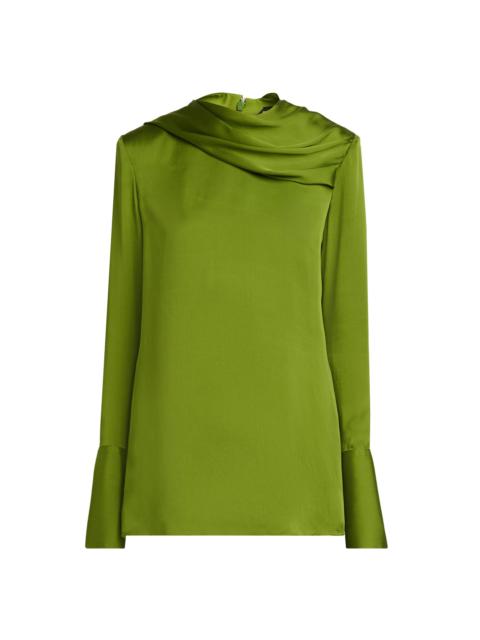 TOM FORD Women's Silk Draped Blouse - Lime Green