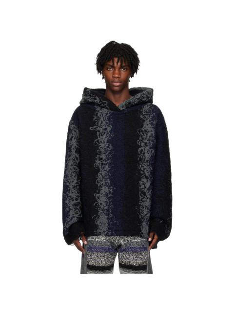 vitelli Navy & Gray Striped Hoodie