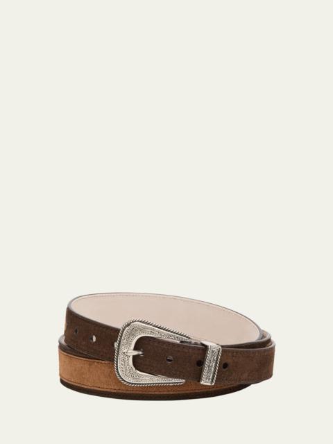 Men's Suede Western Belt