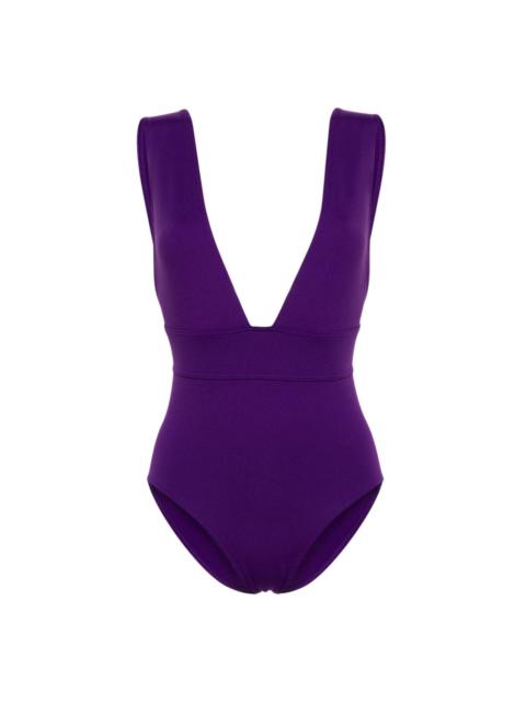 Pigment V-neck swimsuit