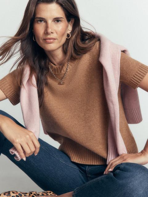 BODEN Marta Merino Wool T-shirt-Cappuccino