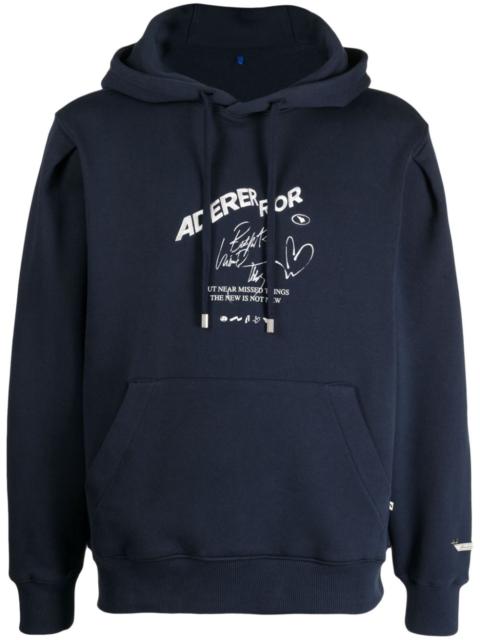 logo-print drawstring hoodie