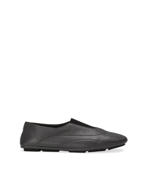 Dolce & Gabbana leather almond-toe slippers