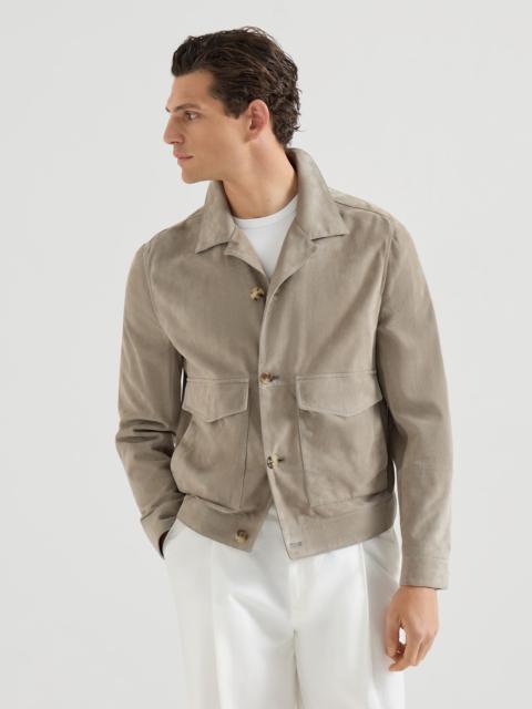 Brunello Cucinelli Suede unlined outerwear jacket