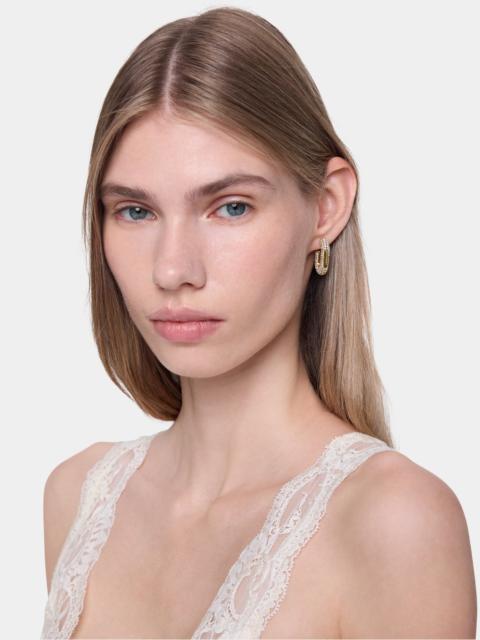 rabanne MINI XL LINK EARRINGS PAVED WITH RHINESTONES