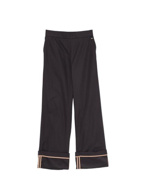 Herno cuffed flared trousers