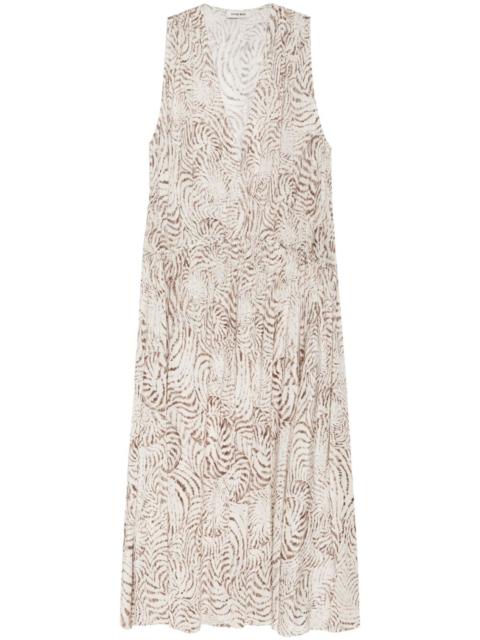 ANINE BING Mia seashell-print midi dress