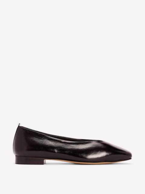BODEN High Cut Stitch Detail Flats-Deep Oxblood