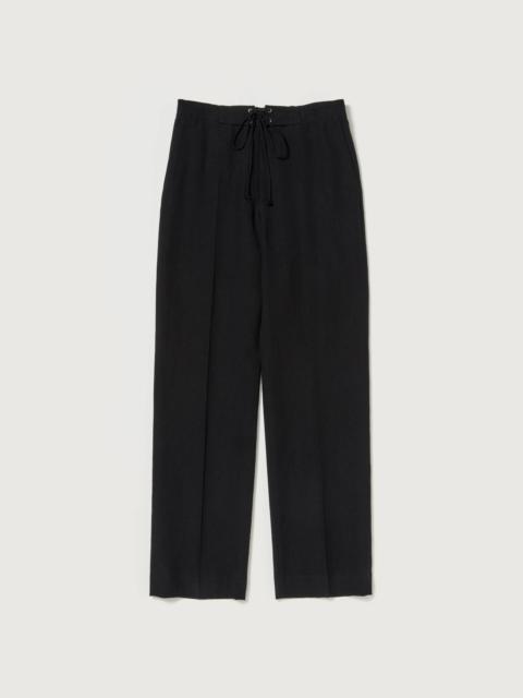 AURALEE WOOL COTTON LINEN OX DRAWSTRING PANTS