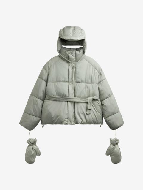The Frankie Shop Moena Puffer Jacket & Accessories Set - Sage